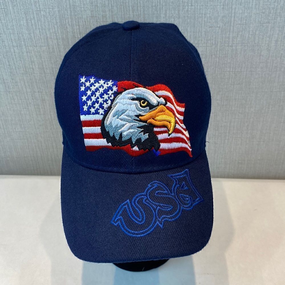 Blue Ocean USA Eagle American Flag Hat Cap Patriotic Adjustable